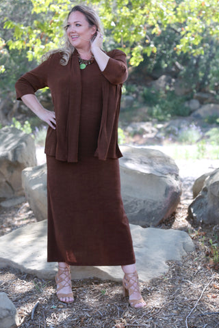Bronze brown plus size clothing