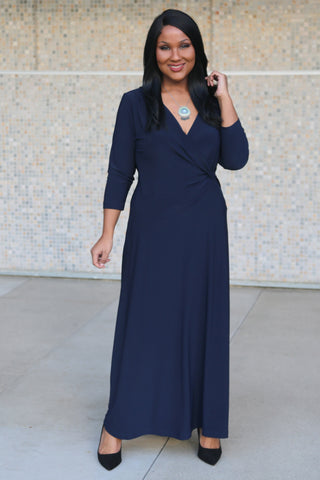 navy blue jersey plus size clothing