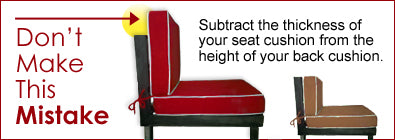 Measuring seat cushions mistake