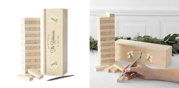 Floral Building Block Wedding Guestbook