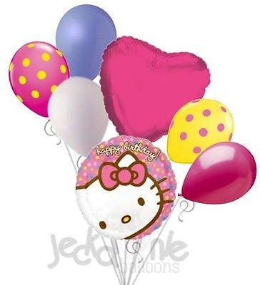 Hello Kitty Happy Birthday Face Balloon Bouquet Jeckaroonie Balloons