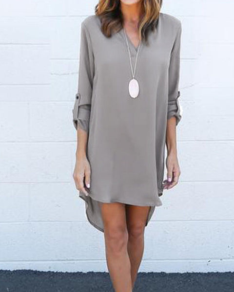 long sleeve mini dress casual