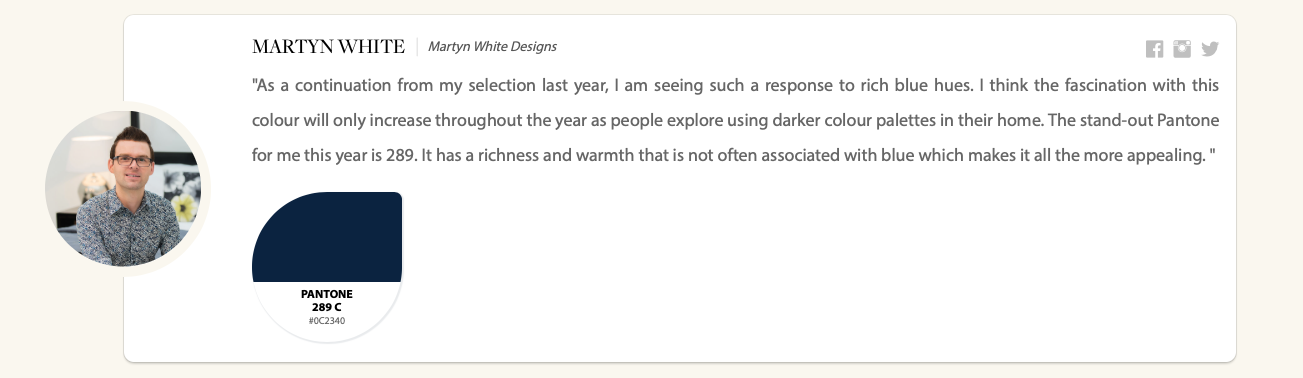 QS Supplies Colour of the Year 2019