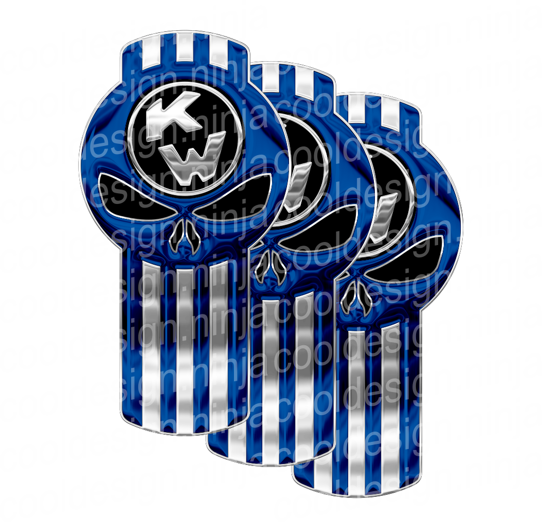 Blue Punisher Kenworth Emblem Skin Kit – Cool Design Ninja