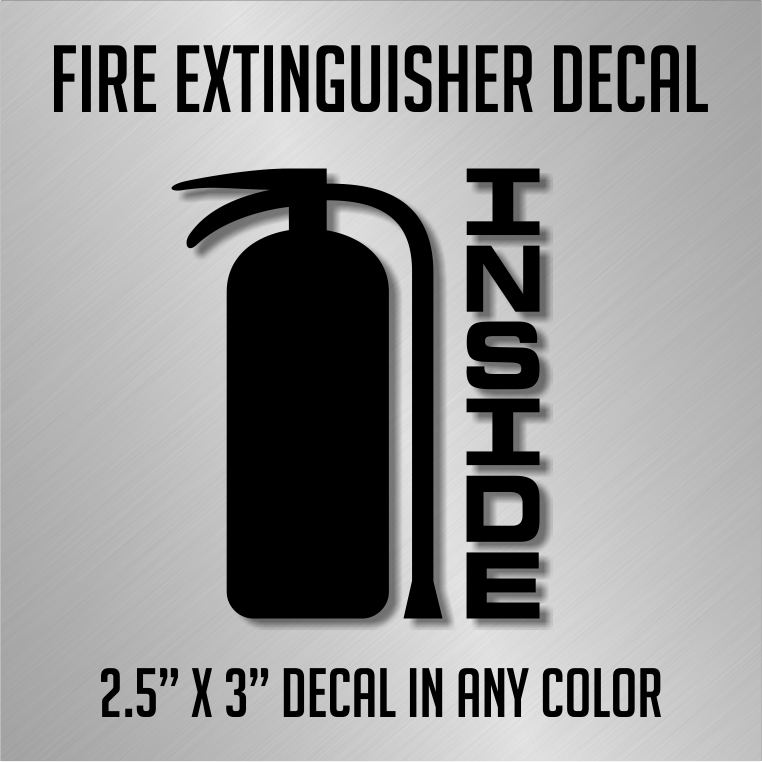 Custom Fire Extinguisher Inside Decal Cool Design Ninja 6665