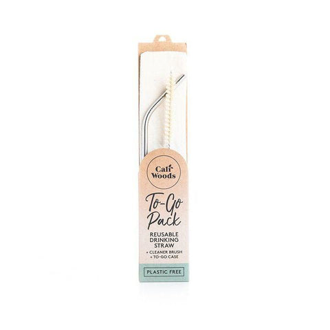 CaliWoods To Go Pack Drinking Straw in Stainless Steel