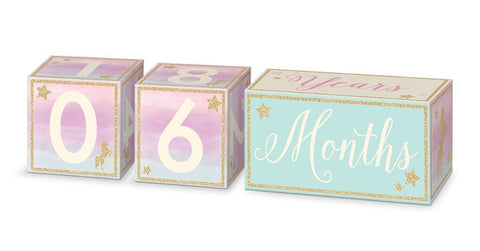 Unicorn Milestone Block Set