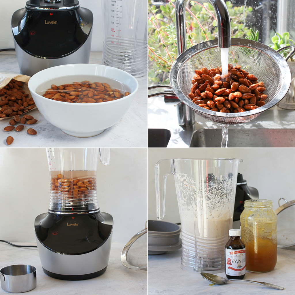 making nut milk step by step