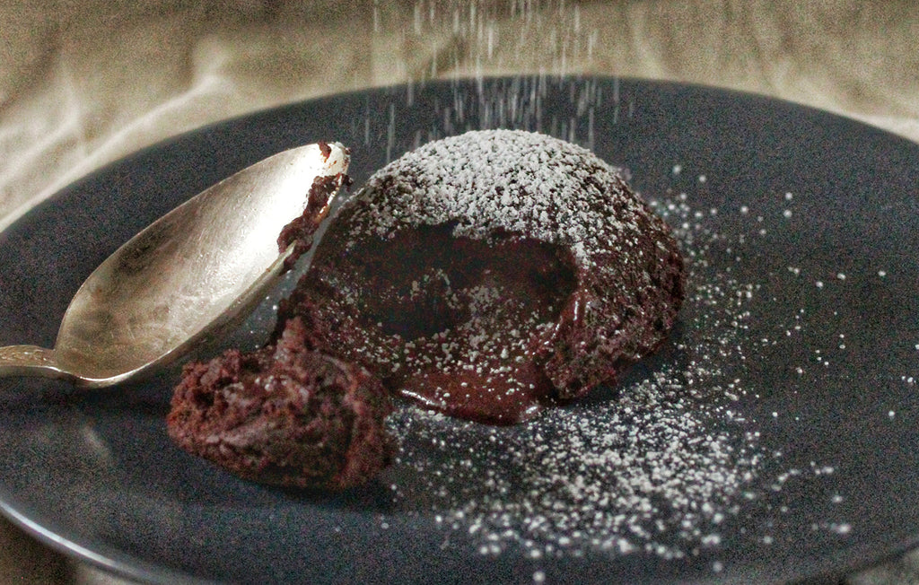 vegan chocolate lava cake