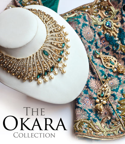Traditional indian jewellery with pearls with wedding outfit