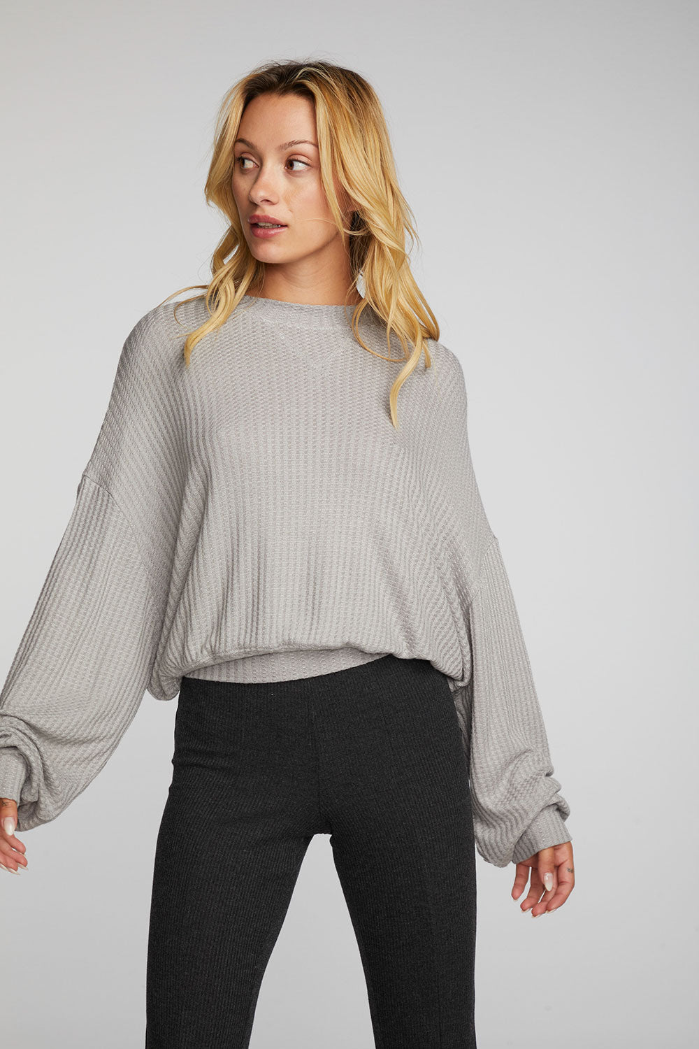 Thermal Waffle Long Sleeve Pullover – chaser