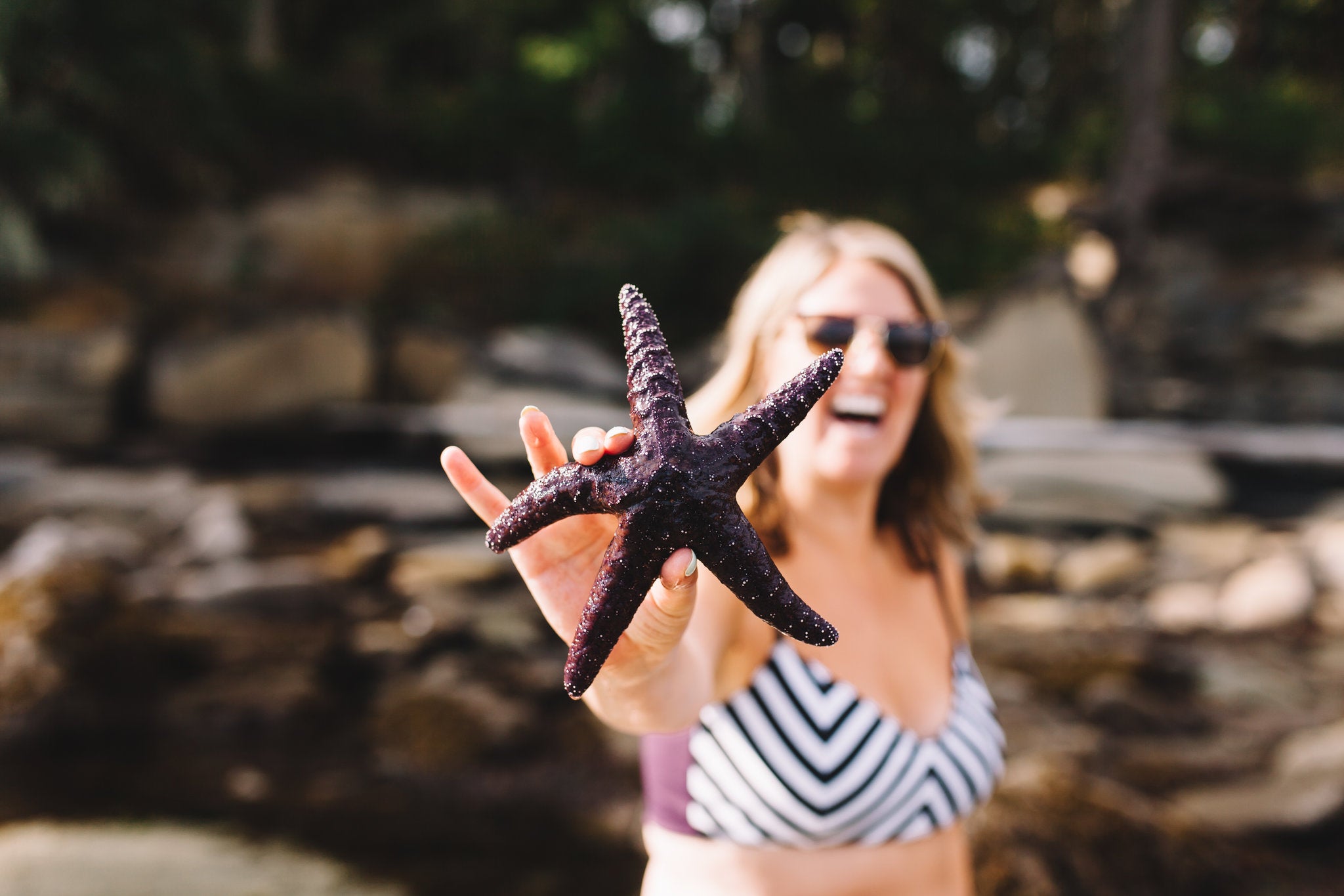 Photo: Charlotte holding sea star