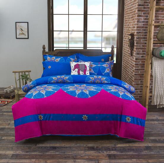 Bohemian Style Colorful Duvet Cover Bedding Set 4 Pieces Twin