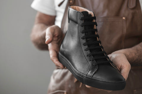 TCG Black Sneaker Boot Handmade Shoes