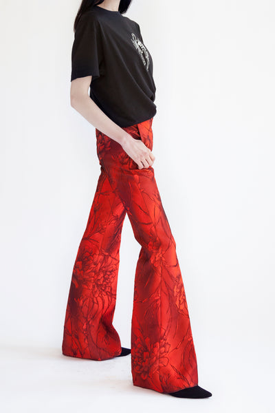 flared pants flower