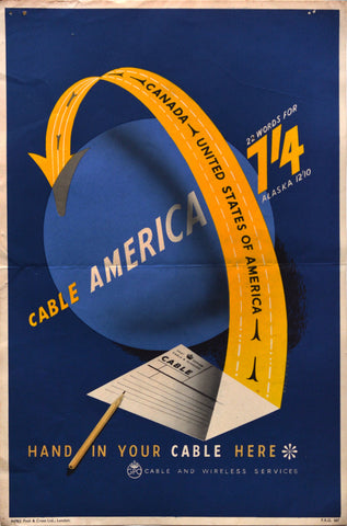 Original GPO poster, Cable America