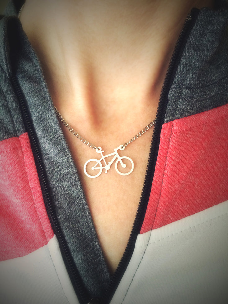 Mountain Bike Necklace by Melissa Osgood