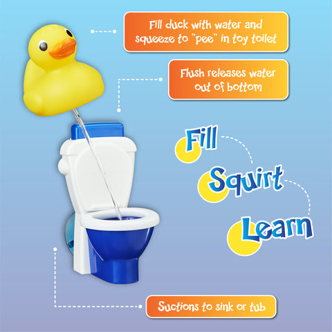 potty duck training squirting duck