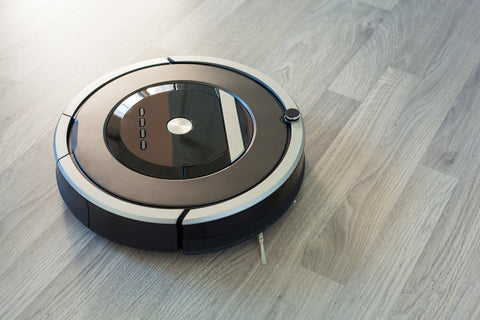 robotic vacuum on hardwood floors