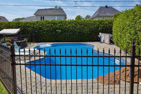 backyard pool fenced in