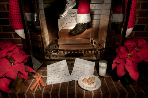 Santa In Chimney Cookies and Letters to Santa