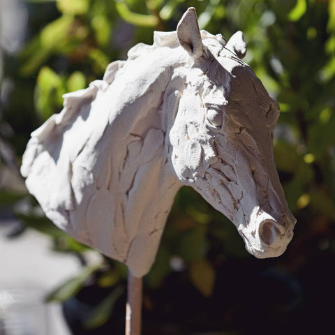 air dry clay horse head sculpture