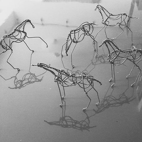 Susie Benes horse sculpture wire armatures