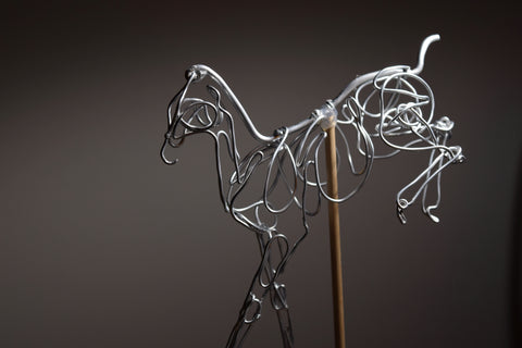Wire armature for air dry clay equine sculpture