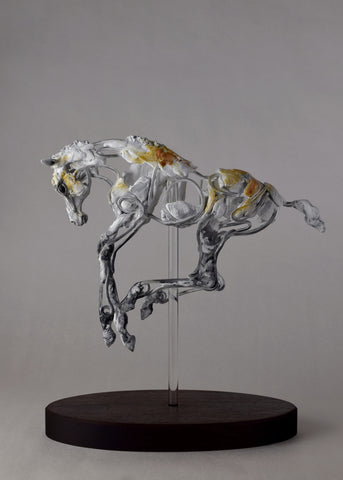 unique wire and air dry clay horse sculpture
