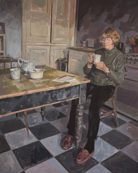 Greg Mason paints Eileen Ellis RDI for the Royal Portrait Prize 2017