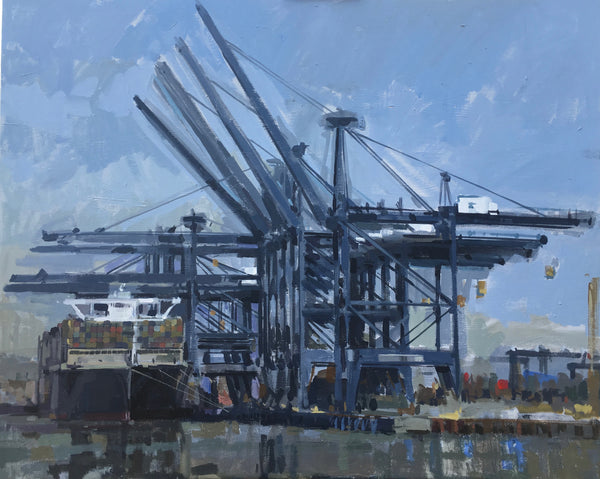 Winning Semi-Final painting by Greg Mason in Felixstowe with Sky Arts