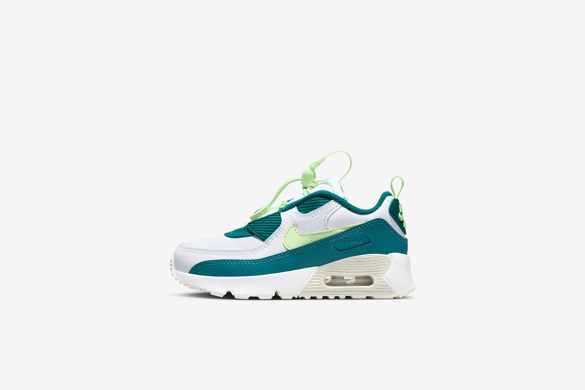 Nike "Air Max 90 Toggle" PS - White / Barely Volt –