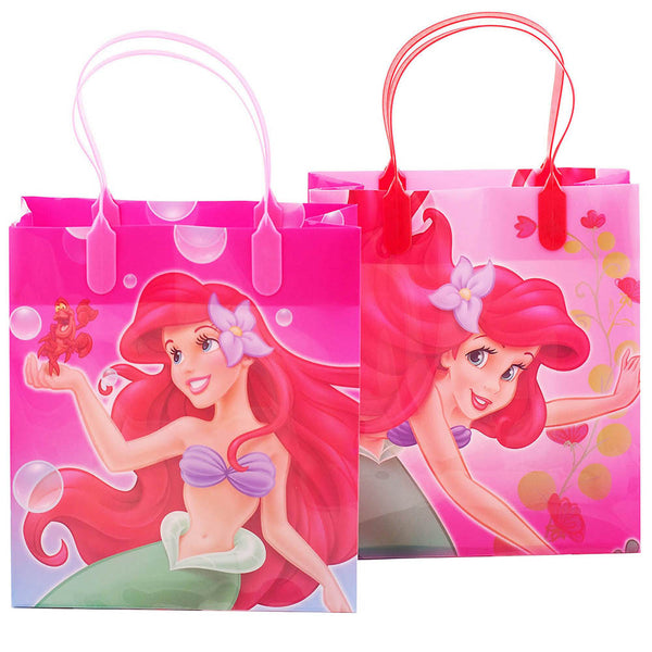 Disney Little Mermaid Ariel 12x Party Favor Reusable Goodie Medium Gift Bags 8" 