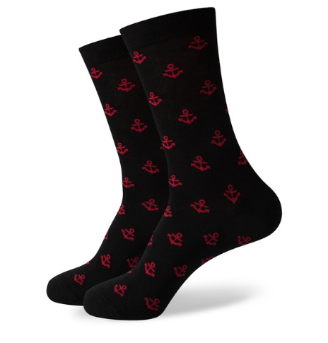 red and black dress socks