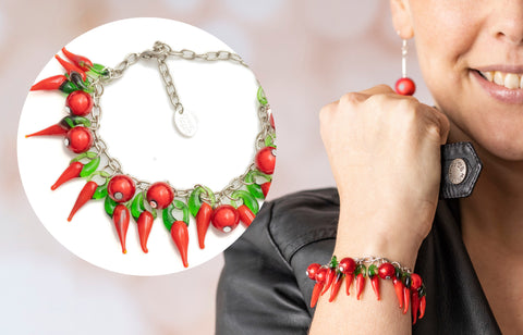 Disco beads chilli Bracelet