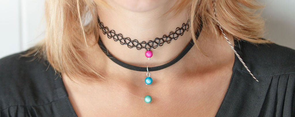 Choker Necklaces - Beautiful tattoo, fabric and invisable chokers!