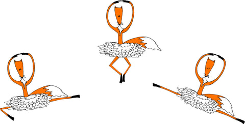ballerina foxes illustration