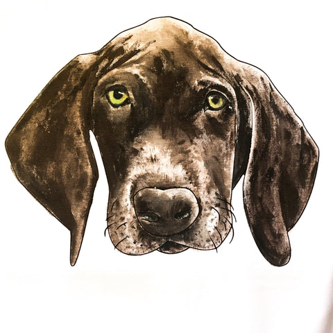 brown dog painted portrait