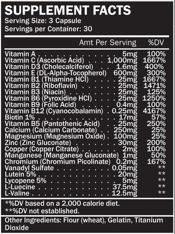 Fitmen supplementfacts