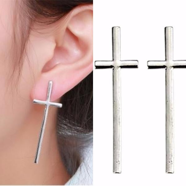 cross earrings studs