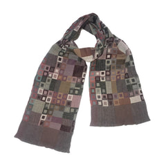 NUNO Narrow Shawl: "Glass Mosaic" (Red Mix)