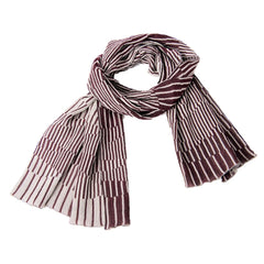 NUNO Shawl: "Surf" (Burgandy/White)