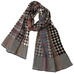 NUNO Shawl: "Circle Bricks" (Red Mix)