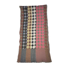 NUNO Narrow Shawl: "Circle Bricks" (Pink Mix)