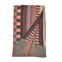 NUNO Shawl: "Prime Stripes" (Pink/Beige)