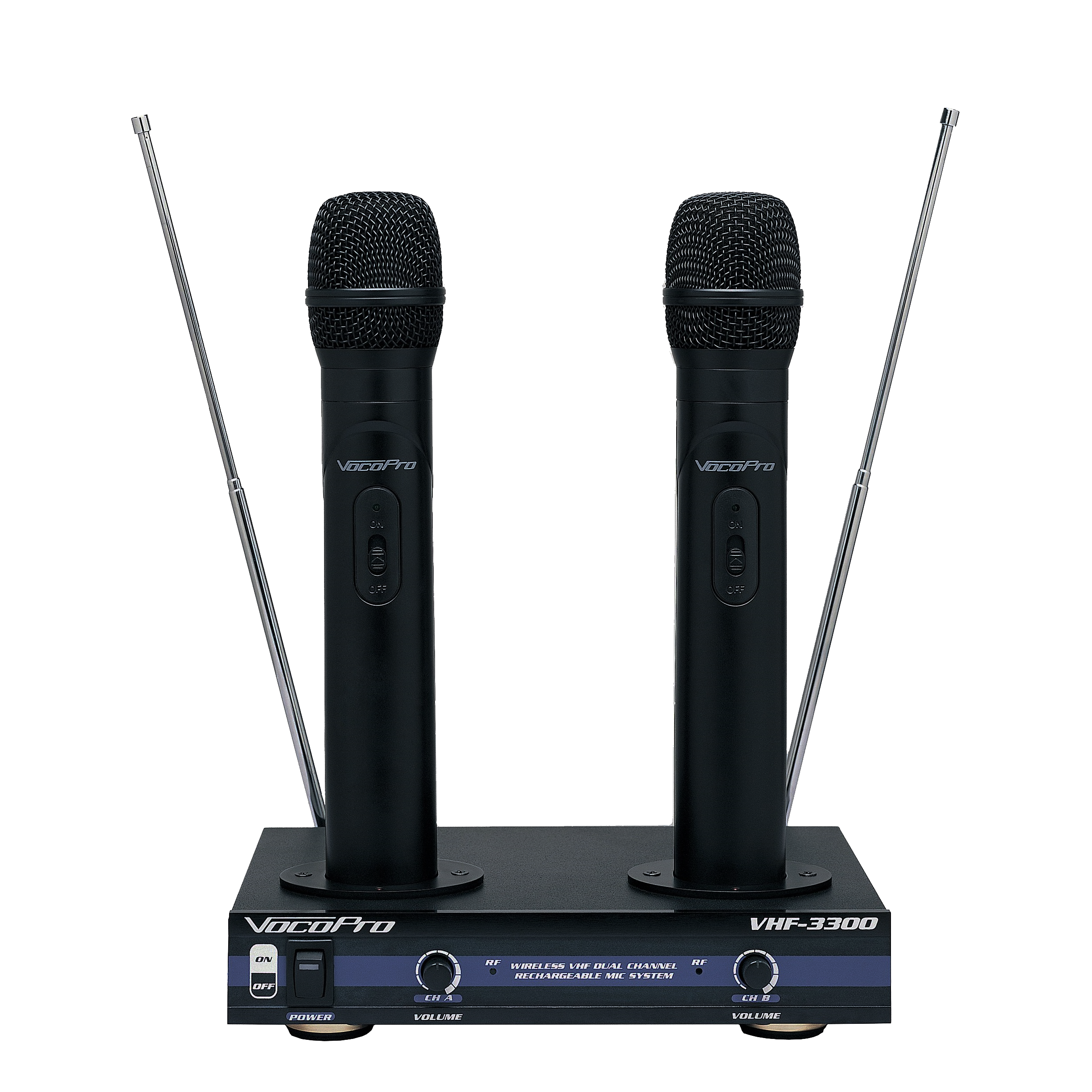 VocoPro Dual Wireless Rechargeable Mic System
