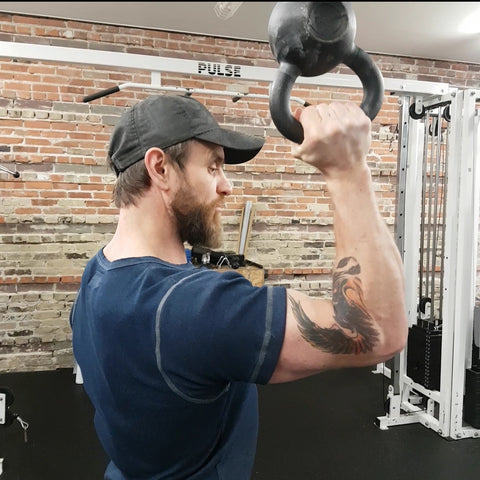 Bottoms-up kettlebell waiter's carry