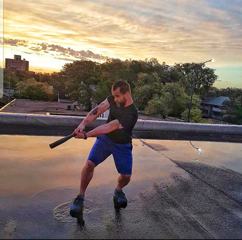 Steel Club Exercises. Wood Chopper Swing.