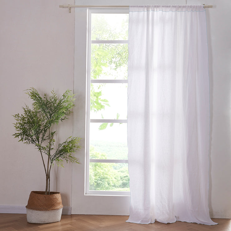 Linen Bourdon Edge Curtain - toiflkerschbaum