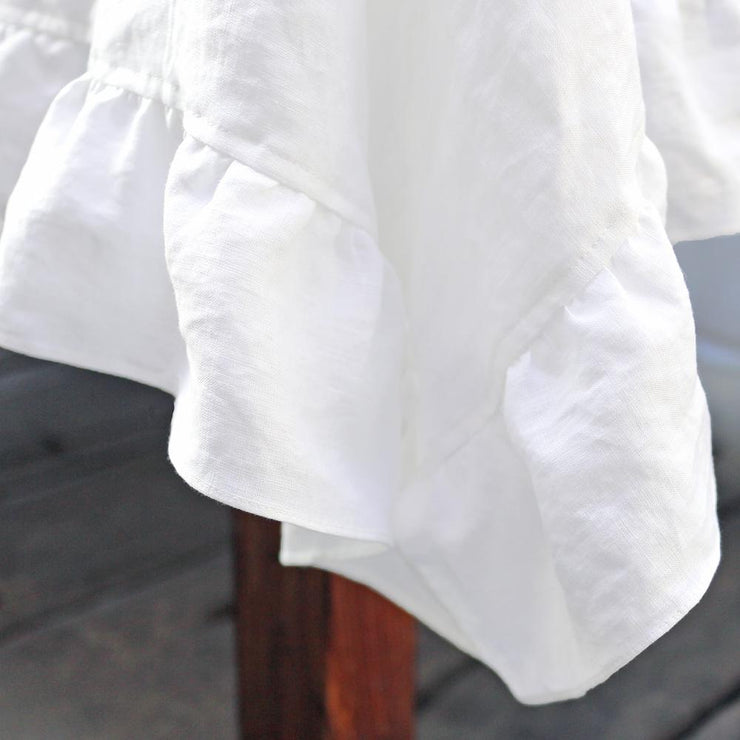 Tablecloth made from 100% Linen Rectangular Closeup - toiflkerschbaum
